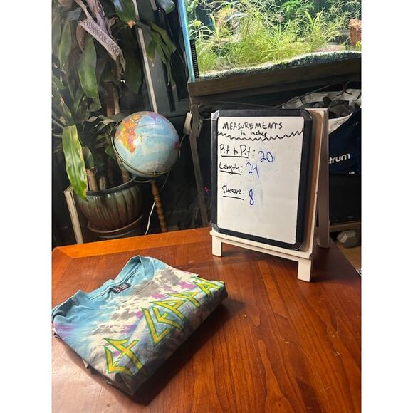 Def Leppard 90s Band T-Shirt Band Giant Tag Tie Dye Single Stitch Men's Large - Picture 10 of 10